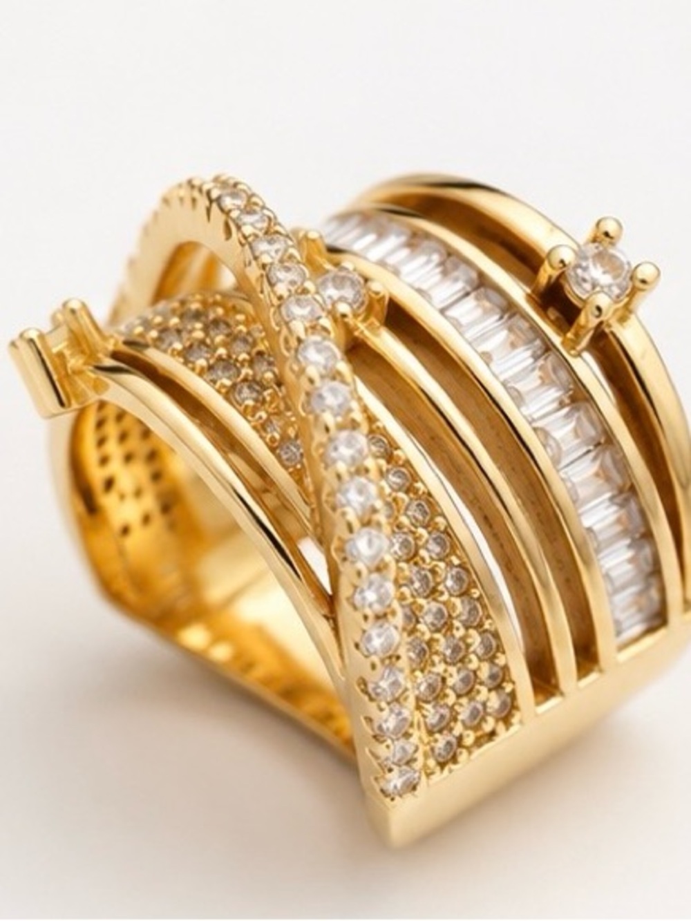 Raven Gold Tone CZ Statement Ring | FabFitFun | 14K Gold Plated Brass